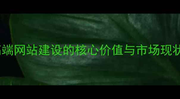 图片 高端网站建设的核心价值与市场现状2