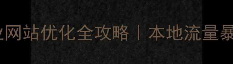 图片 鹤壁企业网站优化全攻略｜本地流量暴涨秘籍2