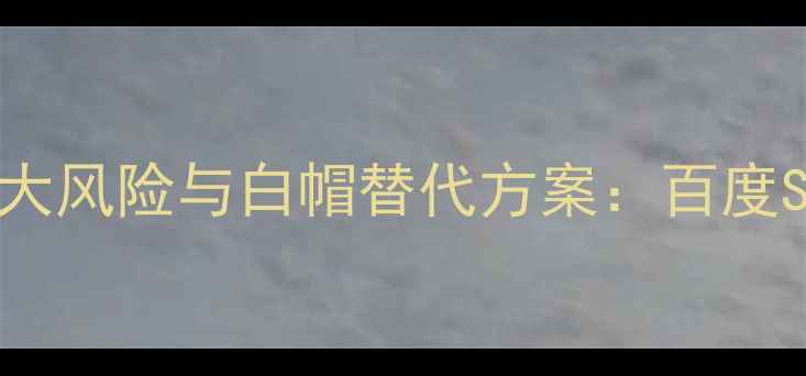 图片 黑帽SEO的7大风险与白帽替代方案：百度SEO合规指南
