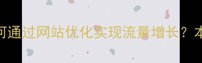 图片 黑龙江企业如何通过网站优化实现流量增长？本地SEO服务全1