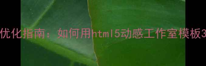 图片 🌟Dedecms模板SEO优化指南：如何用html5动感工作室模板3步提升网站流量🌟