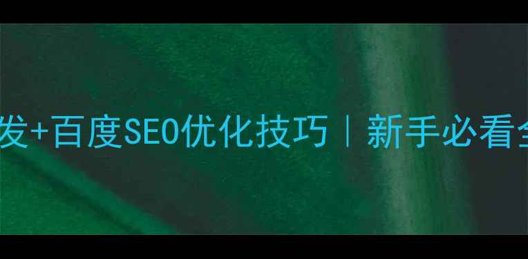 图片 🌟HTML网站开发+百度SEO优化技巧｜新手必看全流程指南✨2