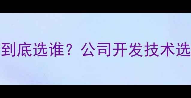 图片 🌟JavavsPHP到底选谁？公司开发技术选型全攻略🌟1