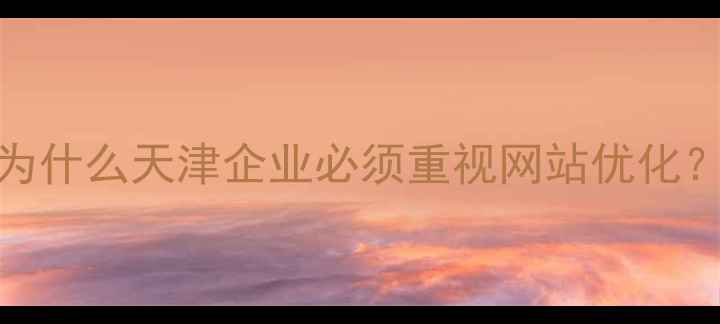 图片 🌟为什么天津企业必须重视网站优化？🌟