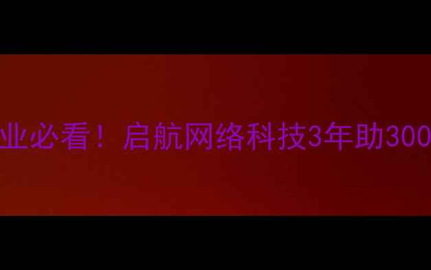 图片 🌟兰州本地企业必看！启航网络科技3年助300+企业逆袭🔥1