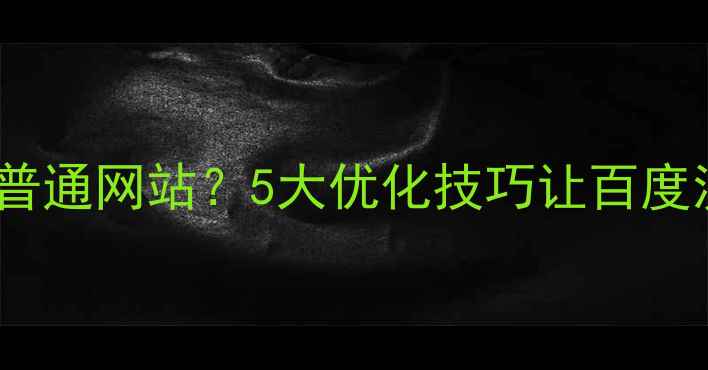 图片 🌟外贸网站vs普通网站？5大优化技巧让百度流量翻倍！🚀2