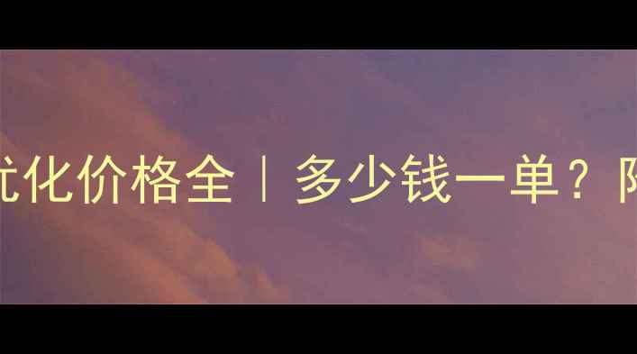 图片 🌟宁波网站优化价格全｜多少钱一单？附避坑指南🌟