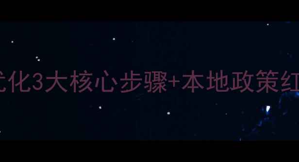 图片 🌟江门企业必看！网站优化3大核心步骤+本地政策红利解读（附实操模板）2