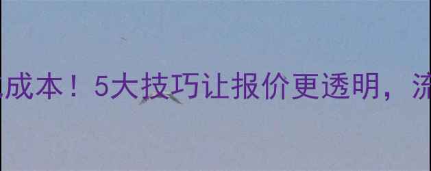 图片 🌟漯河网站优化成本！5大技巧让报价更透明，流量翻倍攻略🌟1