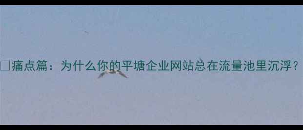 图片 🌟痛点篇：为什么你的平塘企业网站总在流量池里沉浮？