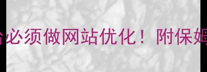 图片 🌟百度SEO必看这8大平台必须做网站优化！附保姆级操作指南（附案例）2