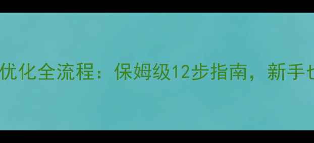 图片 🌟百度SEO网站优化全流程：保姆级12步指南，新手也能轻松上手🌟