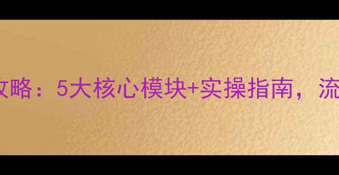 图片 🌟网站优化全攻略：5大核心模块+实操指南，流量翻倍秘籍🌟1