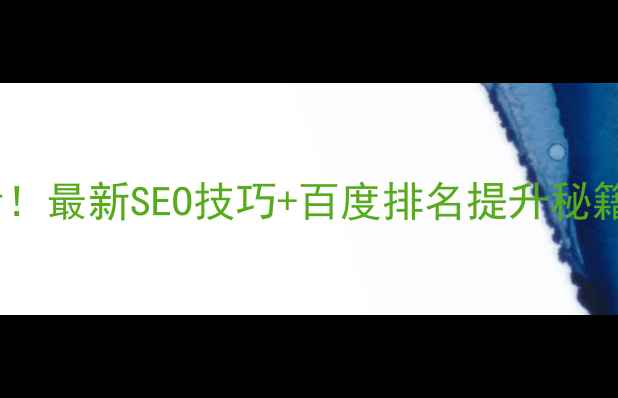 图片 🌟网站排名优化必看！最新SEO技巧+百度排名提升秘籍（附实操案例）🌟2