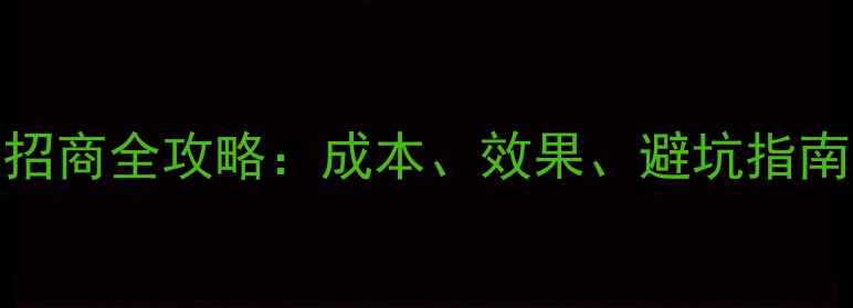 图片 🌟芜湖网站优化招商全攻略：成本、效果、避坑指南（附免费方案）