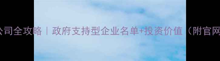图片 🌟郑州平台公司全攻略｜政府支持型企业名单+投资价值（附官网+联系方式）