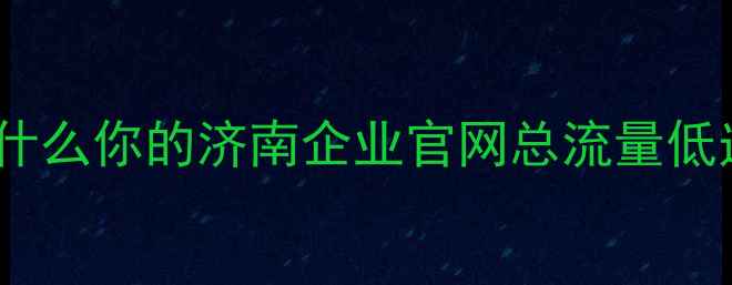 图片 💡为什么你的济南企业官网总流量低迷？1