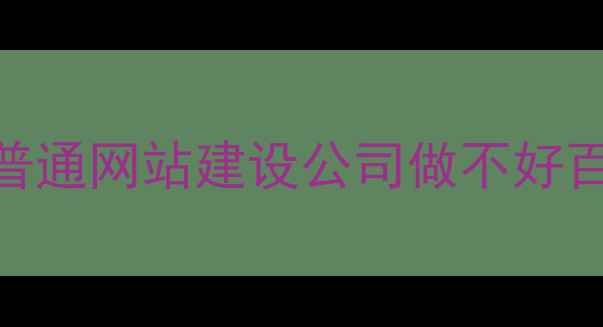 图片 💡为什么普通网站建设公司做不好百度SEO？1