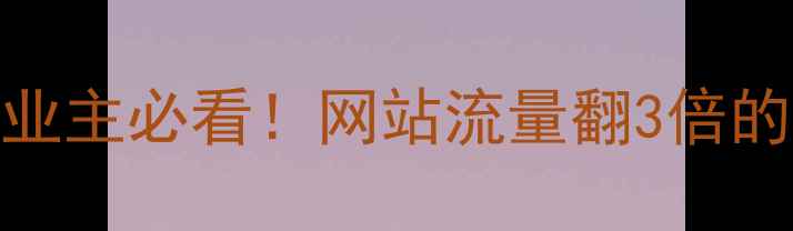 图片 💡廊坊企业主必看！网站流量翻3倍的秘密武器
