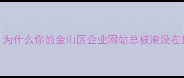 图片 💡痛点直击：为什么你的金山区企业网站总被淹没在搜索结果里？