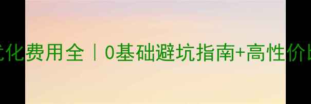 图片 💡网站排名优化费用全｜0基础避坑指南+高性价比方案推荐💰
