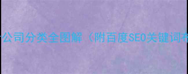 图片 💡设计公司分类全图解（附百度SEO关键词布局）1