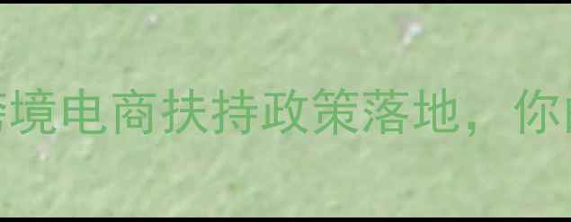 图片 💼外贸人注意！广州最新跨境电商扶持政策落地，你的外贸订单可能被抢走！📈