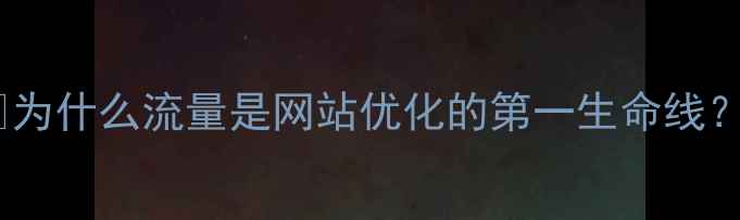 图片 📌为什么流量是网站优化的第一生命线？1