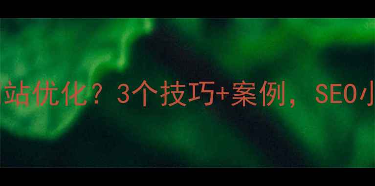 图片 📌程序员如何做网站优化？3个技巧+案例，SEO小白也能快速上手2