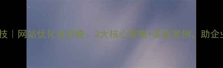 图片 📌网亿网络科技｜网站优化全攻略：3大核心策略+实战案例，助企业流量翻倍📌1