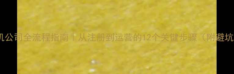 图片 📱开手机公司全流程指南｜从注册到运营的12个关键步骤（附避坑攻略）2