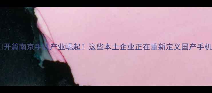 图片 📱开篇南京手机产业崛起！这些本土企业正在重新定义国产手机1