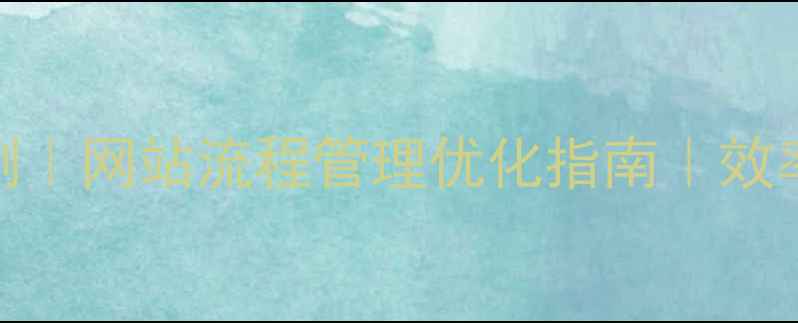 图片 🔥3步法+实战案例｜网站流程管理优化指南｜效率翻倍+转化提升2