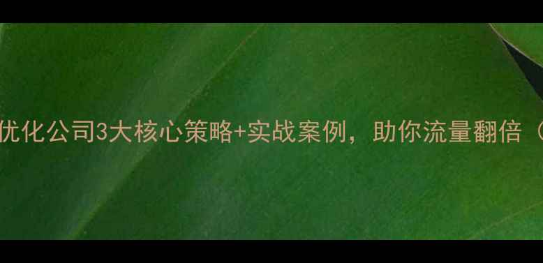 图片 🔥小企业网站优化公司3大核心策略+实战案例，助你流量翻倍（附工具推荐）