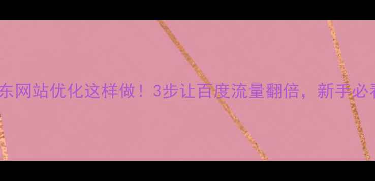 图片 🔥山东网站优化这样做！3步让百度流量翻倍，新手必看！1