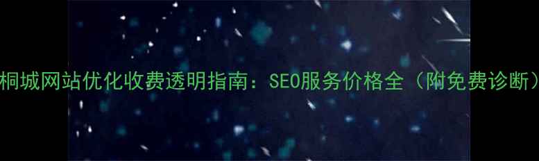 图片 🔥桐城网站优化收费透明指南：SEO服务价格全（附免费诊断）1