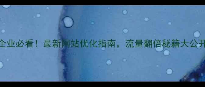 图片 🔥河北企业必看！最新网站优化指南，流量翻倍秘籍大公开！💻🚀