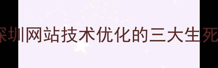 图片 🔥深圳网站技术优化的三大生死线1