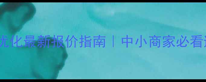 图片 🔥湖州网站优化最新报价指南｜中小商家必看避坑攻略🔥2