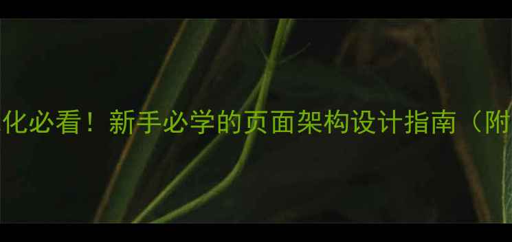 图片 🔥百度SEO优化必看！新手必学的页面架构设计指南（附实操案例）1