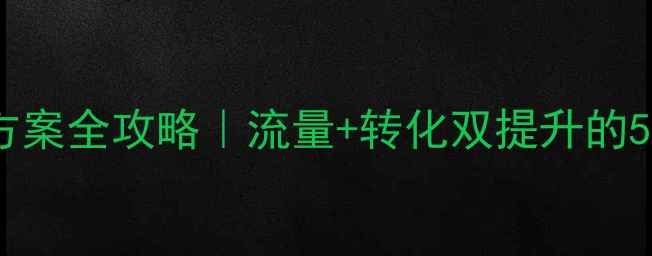 图片 🔥网店运营方案全攻略｜流量+转化双提升的5大核心策略2