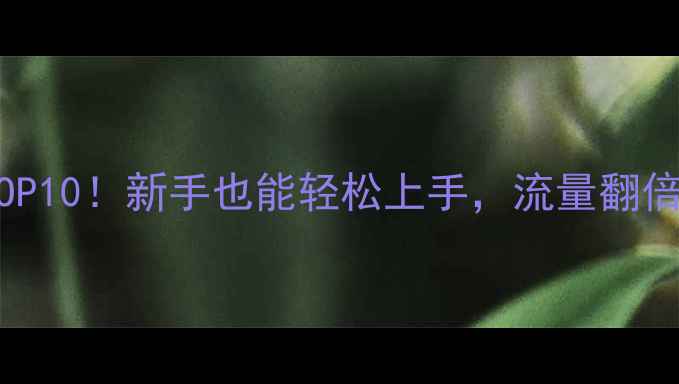 图片 🔥网站优化必备工具TOP10！新手也能轻松上手，流量翻倍攻略（附免费资源）2