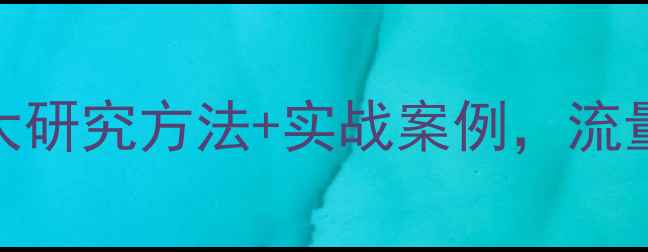 图片 🔥网站优化必看！5大研究方法+实战案例，流量翻倍秘籍大公开🔥1