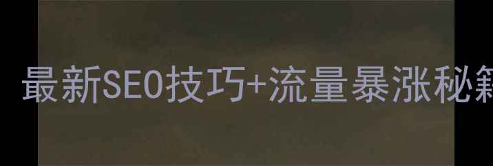 图片 🔥网站优化必看！最新SEO技巧+流量暴涨秘籍（附实操案例）