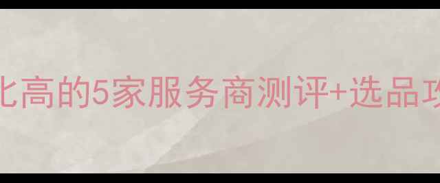 图片 🔥网站优化避坑指南！性价比高的5家服务商测评+选品攻略，看完再找公司不踩雷💡