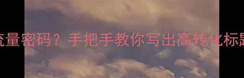 图片 🔥网站标题优化=流量密码？手把手教你写出高转化标题的保姆级教程✨1