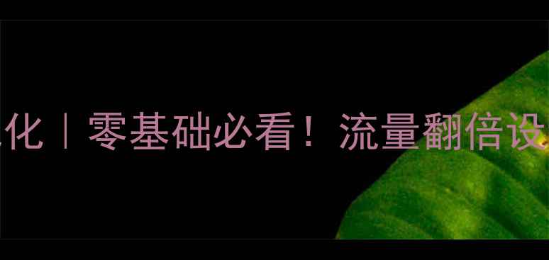 图片 🔥网站设计+百度SEO优化｜零基础必看！流量翻倍设计指南（附实操案例）