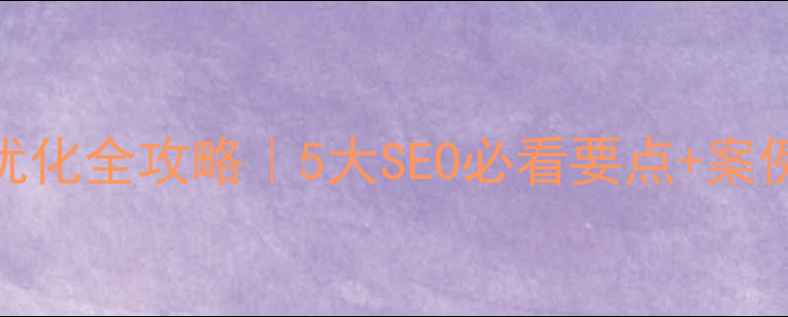 图片 🔥网站设计优化全攻略｜5大SEO必看要点+案例（附模板）