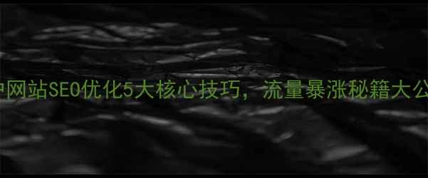 图片 🔥门户网站SEO优化5大核心技巧，流量暴涨秘籍大公开！2
