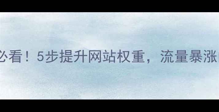图片 🔥阿里云域名优化必看！5步提升网站权重，流量暴涨的秘籍（附模板）2